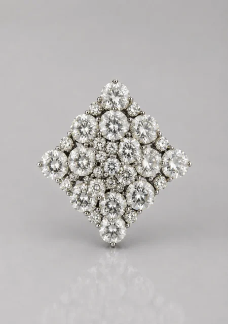 Luxury Crystal Stone Brooch for Men’s Outfit