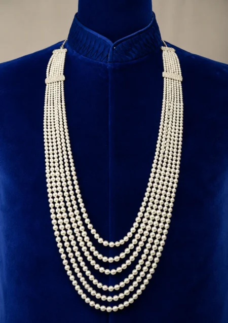 Ivory Seven Layered Pearl Beaded Mala