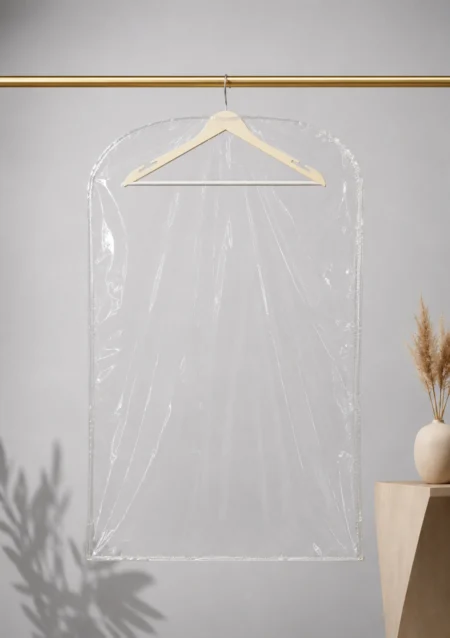 Transparent Short Plastic Garment Cover - Single