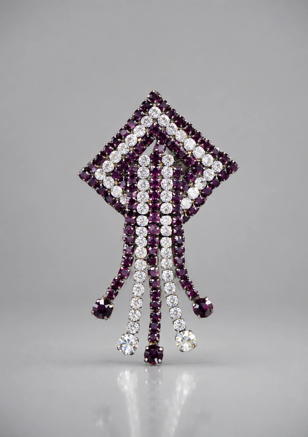 Men’s Purple Crystal Stone Brooch