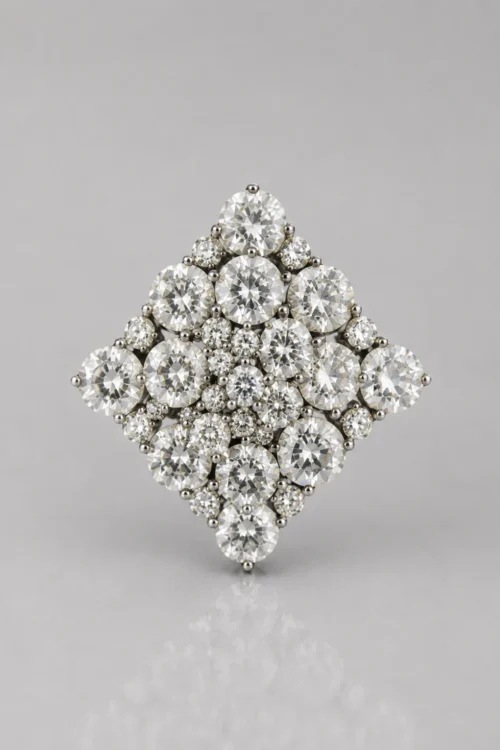 Luxury Crystal Stone Brooch for Men’s Outfit