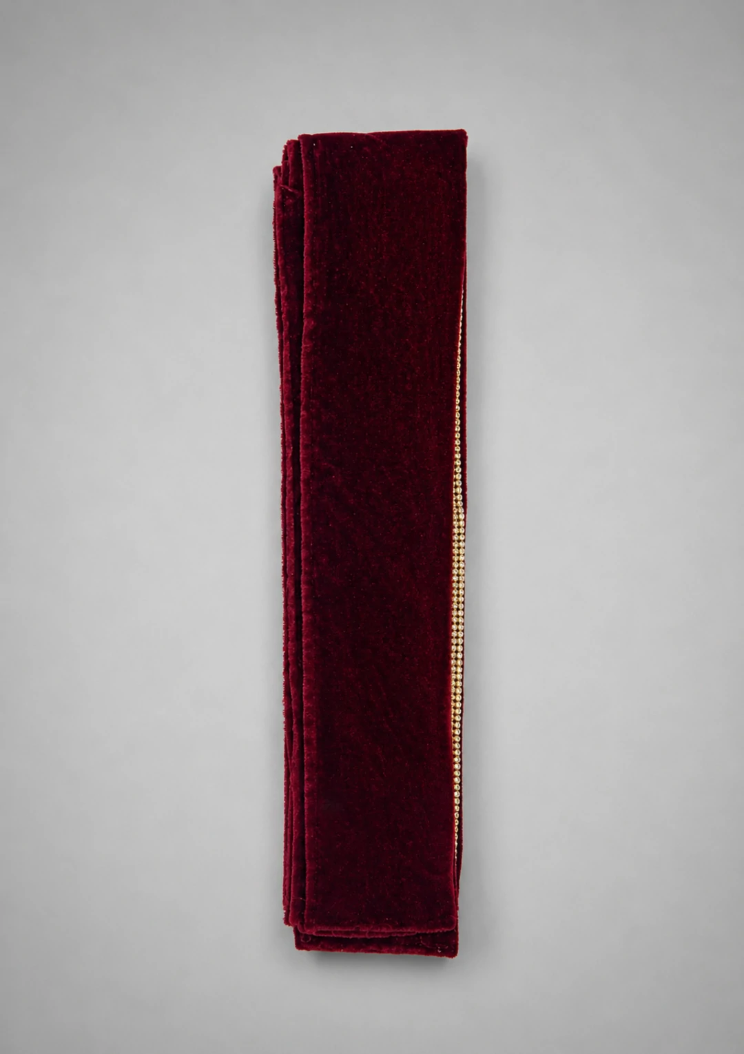 Royal Maroon Velvet Kamarbandh for Men - Image 3
