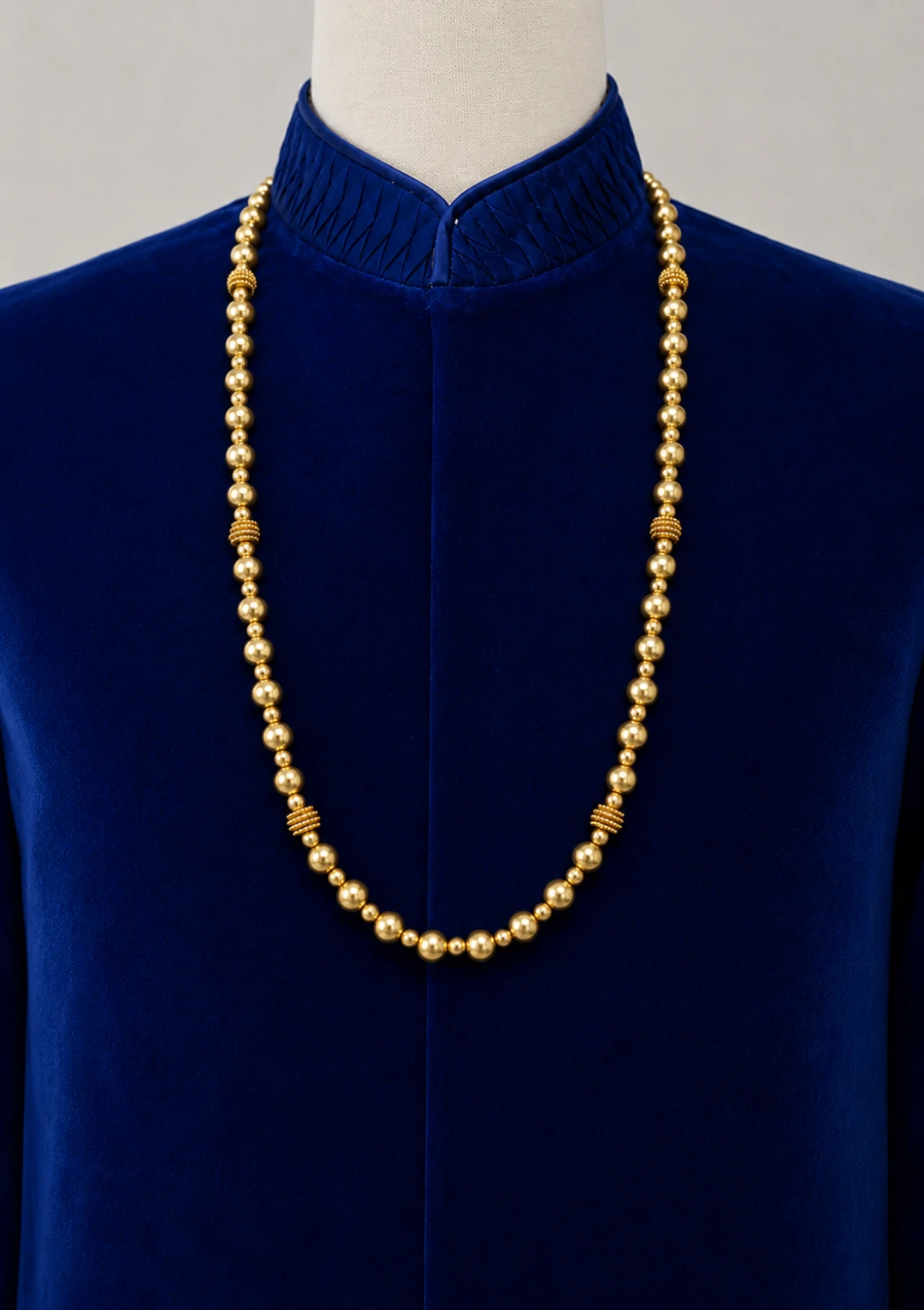 Simple Gold Bead Maala for Men