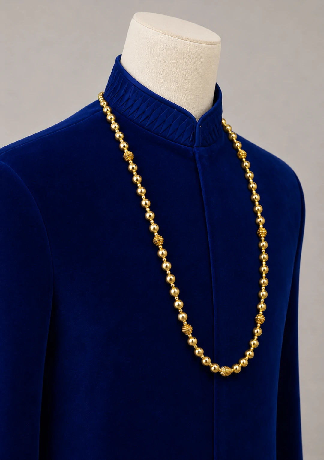 Simple Gold Bead Maala for Men - Image 3