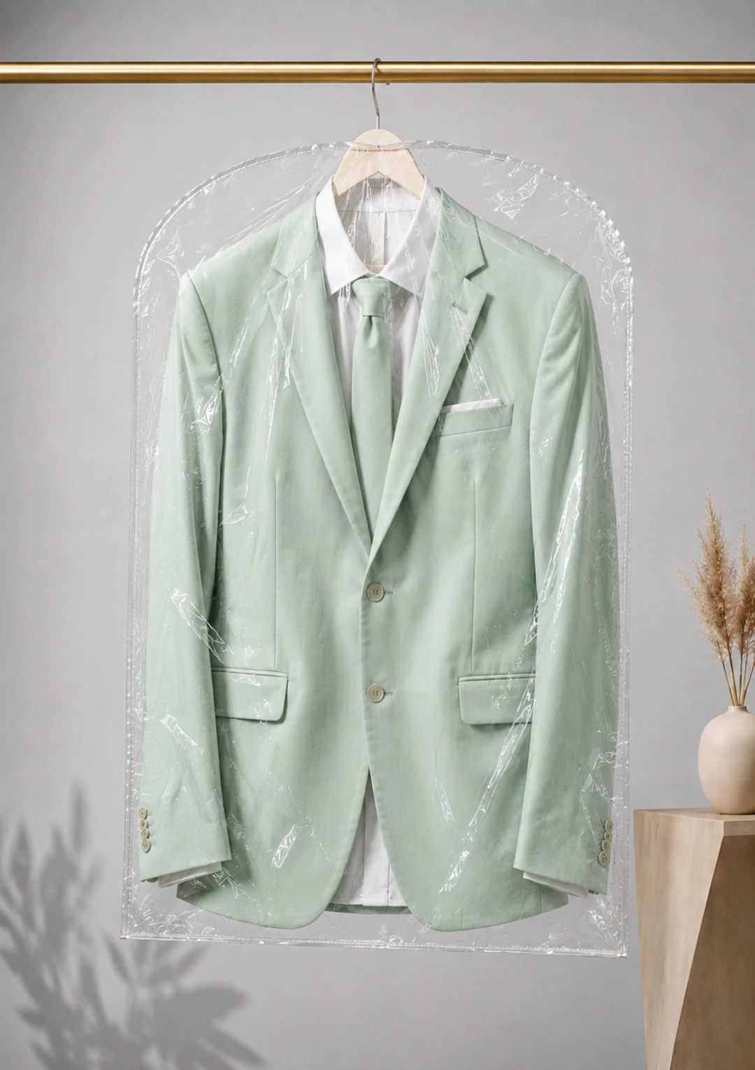 Transparent Short Plastic Garment Cover - Single - Image 4
