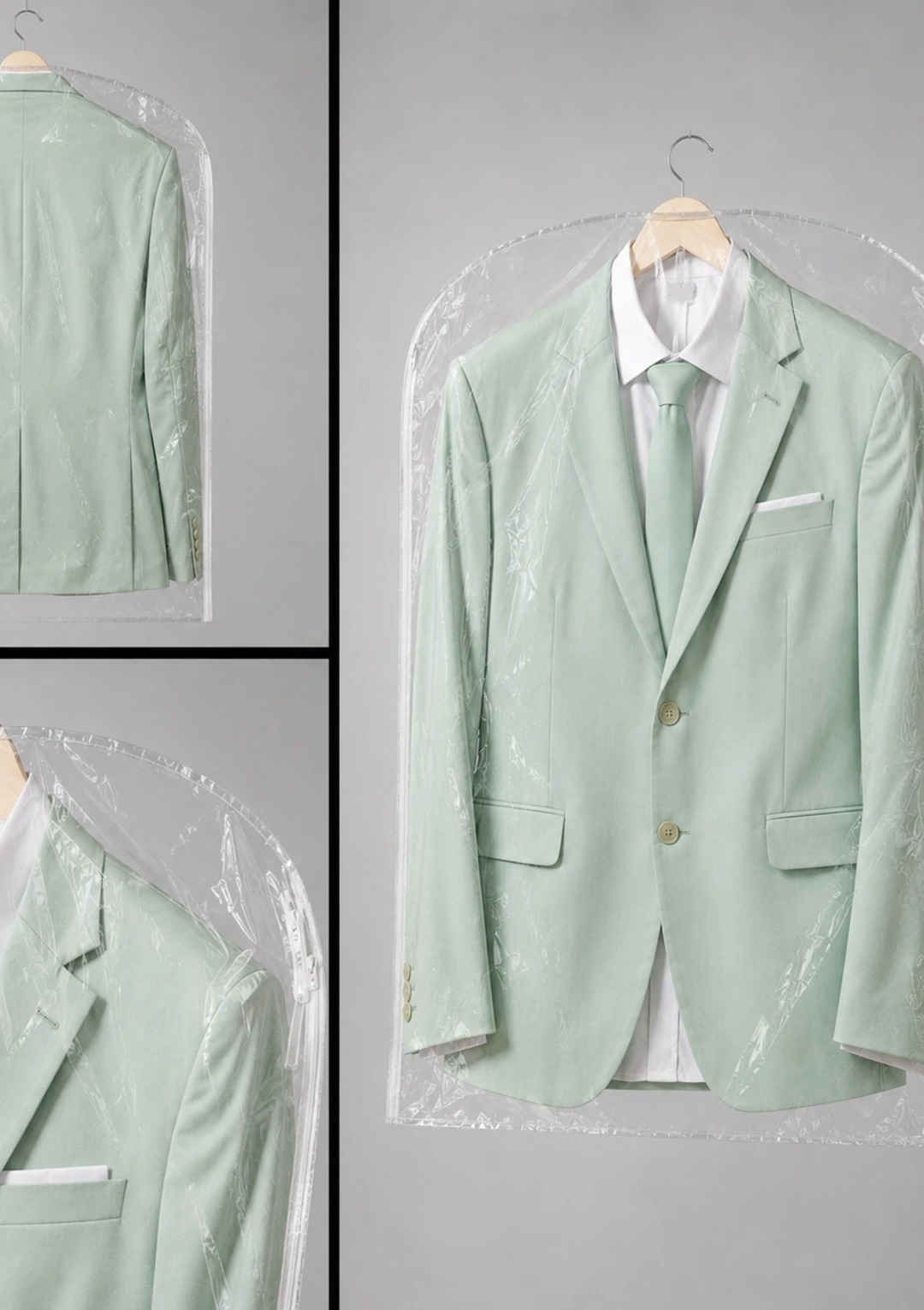 Transparent Short Plastic Garment Cover - Single - Image 5