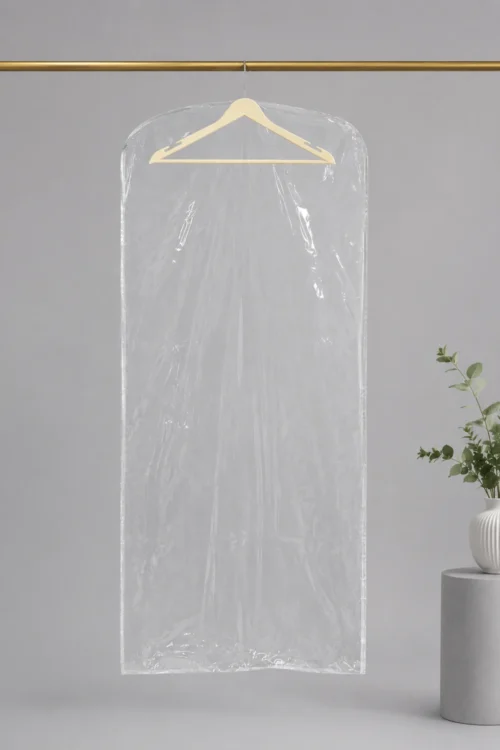 Transparent Long Plastic Garment Cover – Single