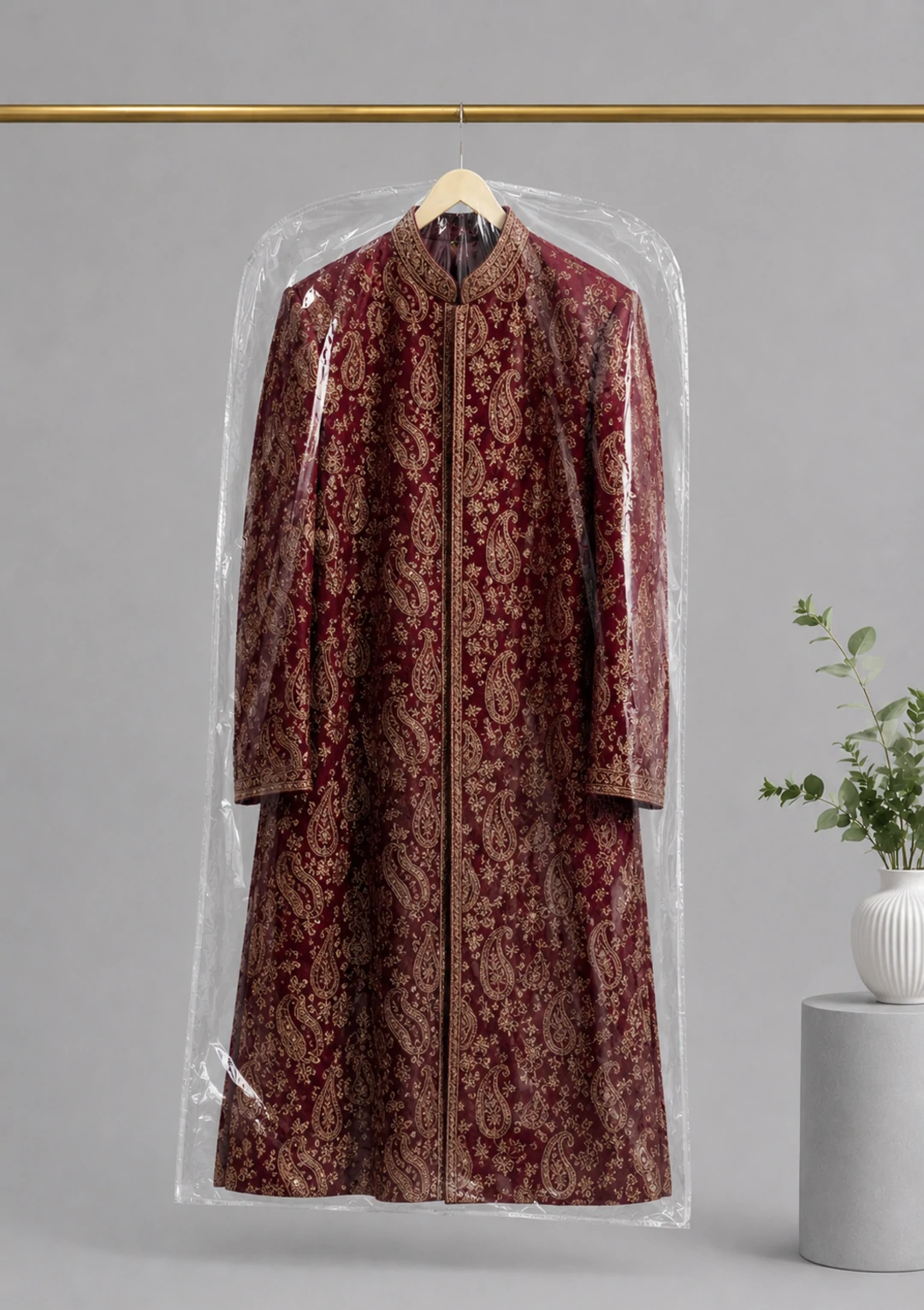Transparent Long Plastic Garment Cover - Single - Image 4