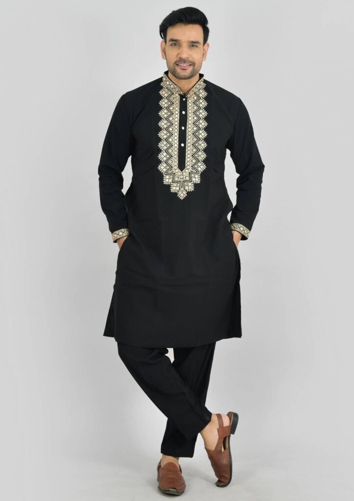 Jet Black Premium Kurta Pajama