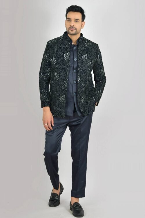 Midnight Blue Jodhpuri Jacket Suit