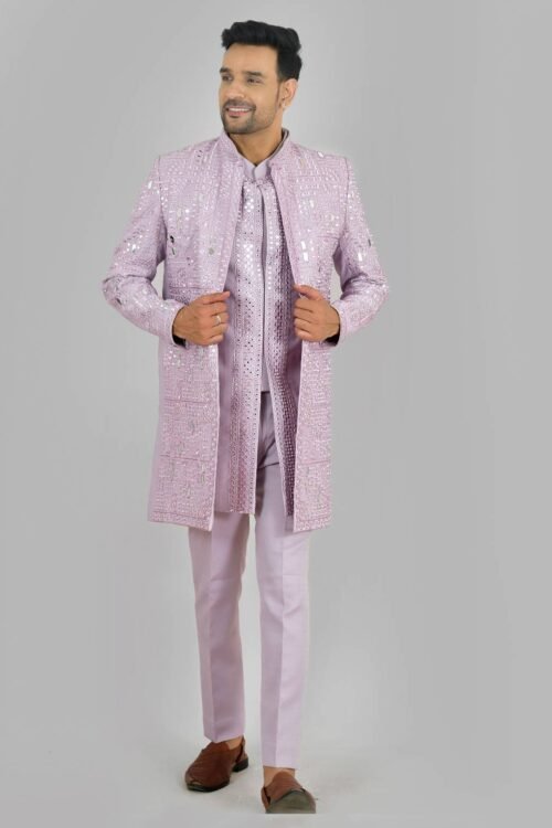 Light Purple Indo Western Jacket