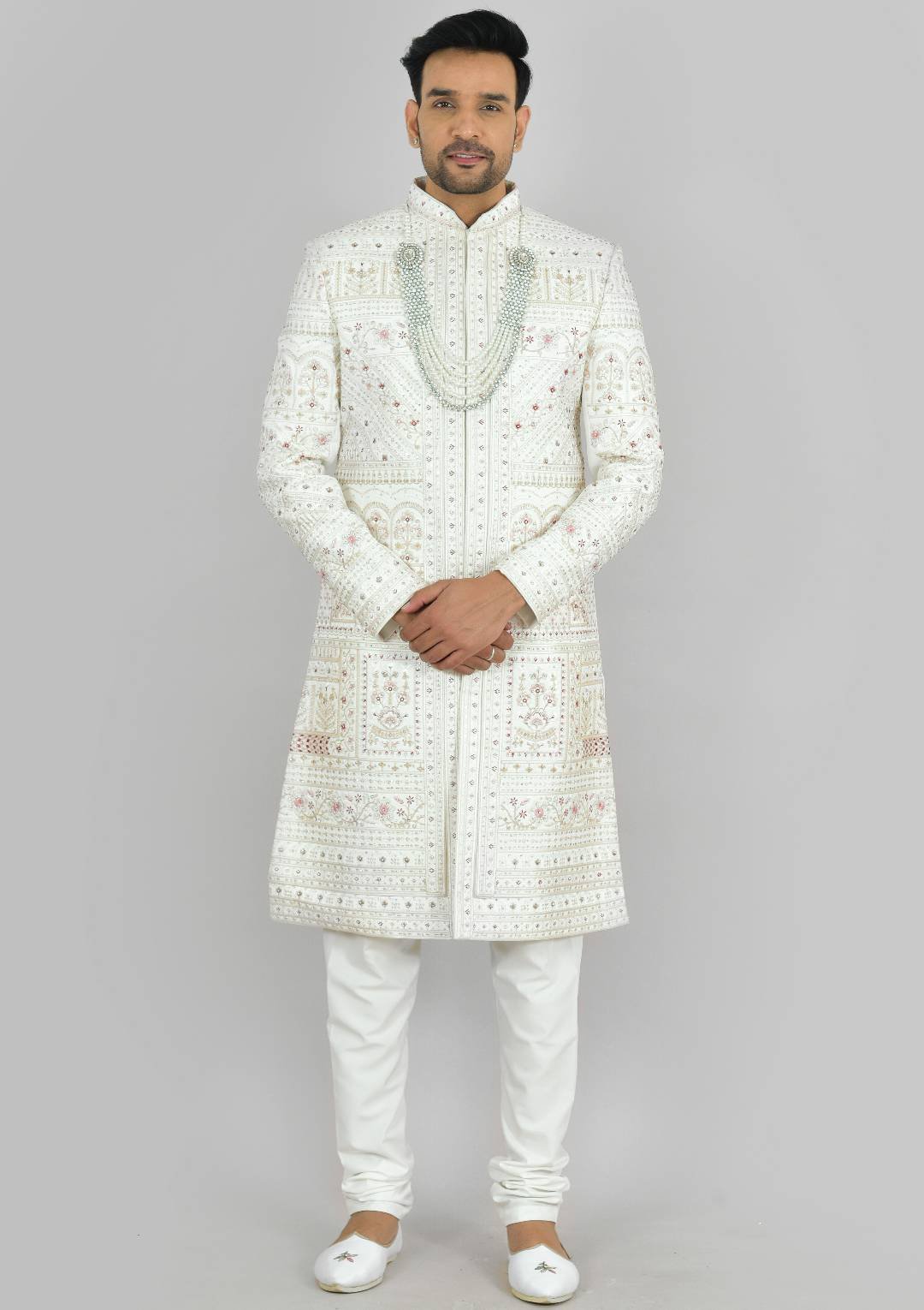 Off White Premium Groom Sherwani