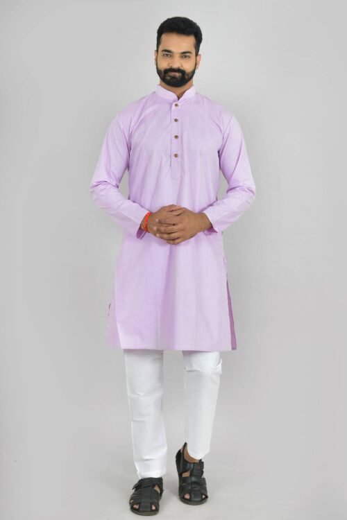 Lavender Color Regular Kurta Pajama