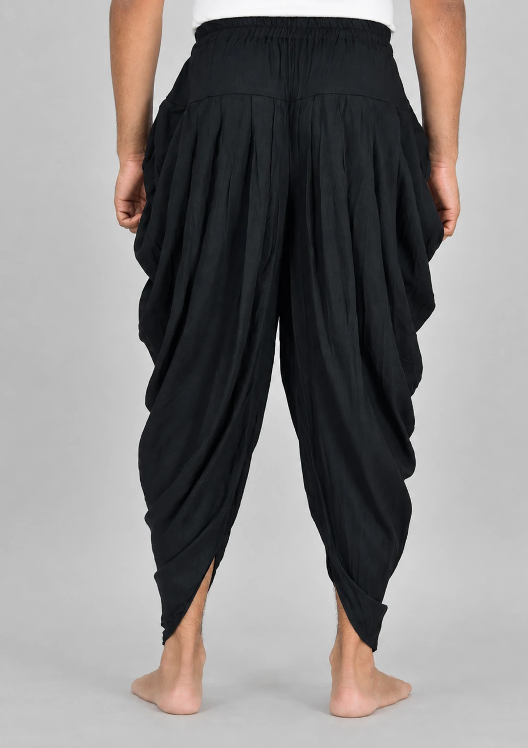 Men's Carbon Black Rayon Afghani Bottom - Image 5