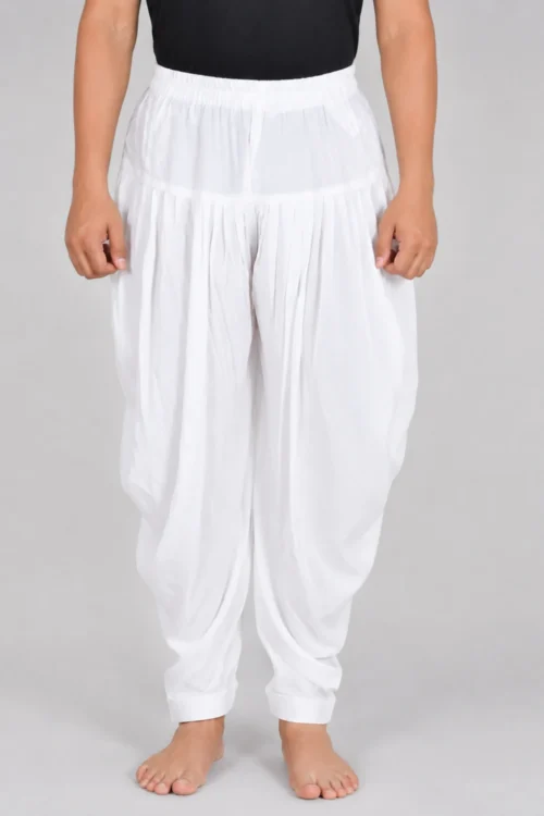 Pure White Rayon Patiala