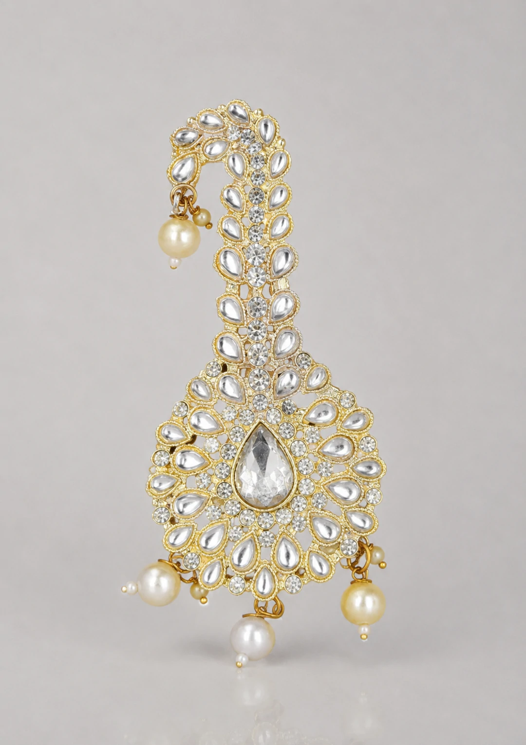 Men Groom Safa Gold Pearl Embellished Kalgi