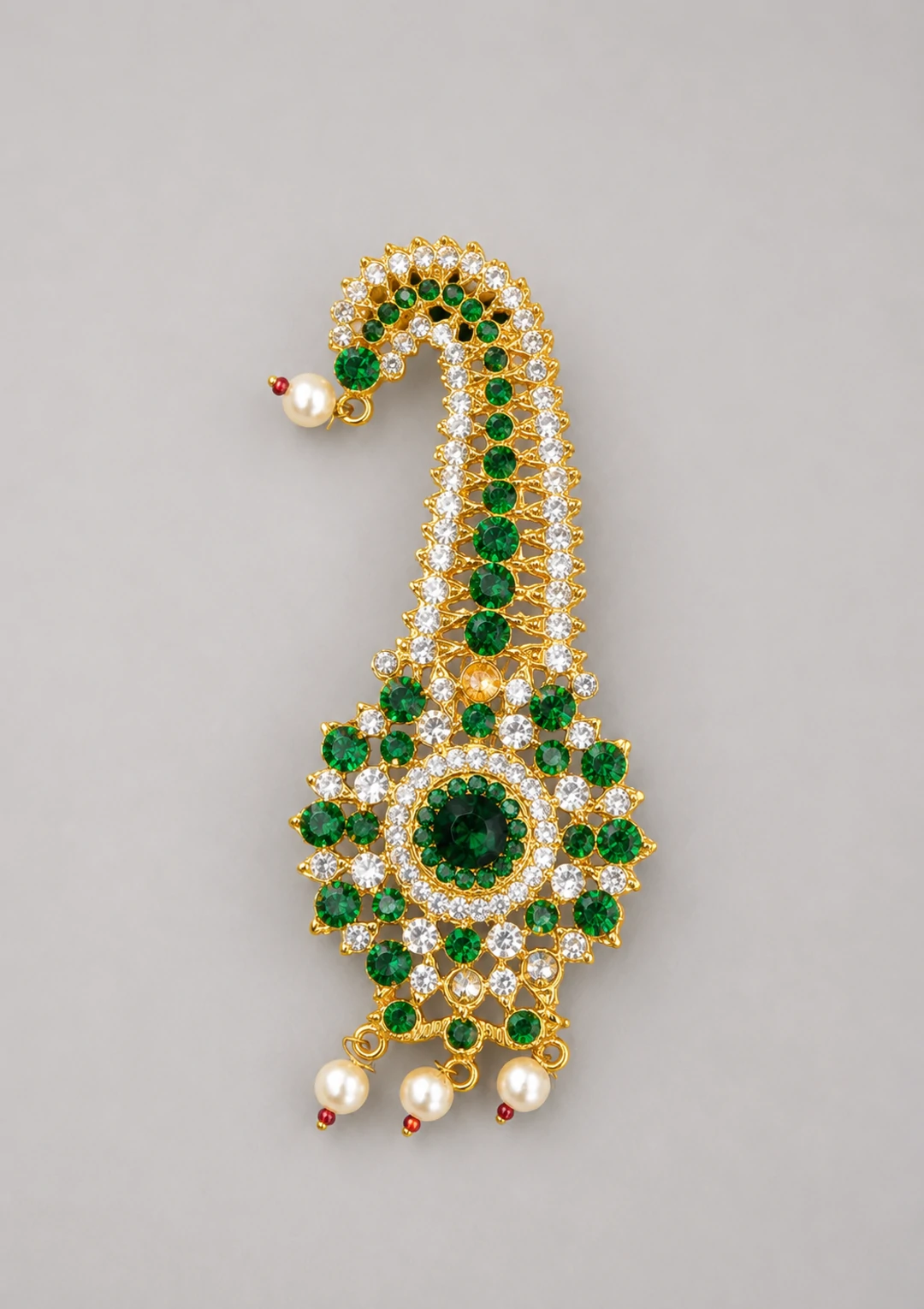 Groom Safa Emerald Green Crystal Kalgi for Men